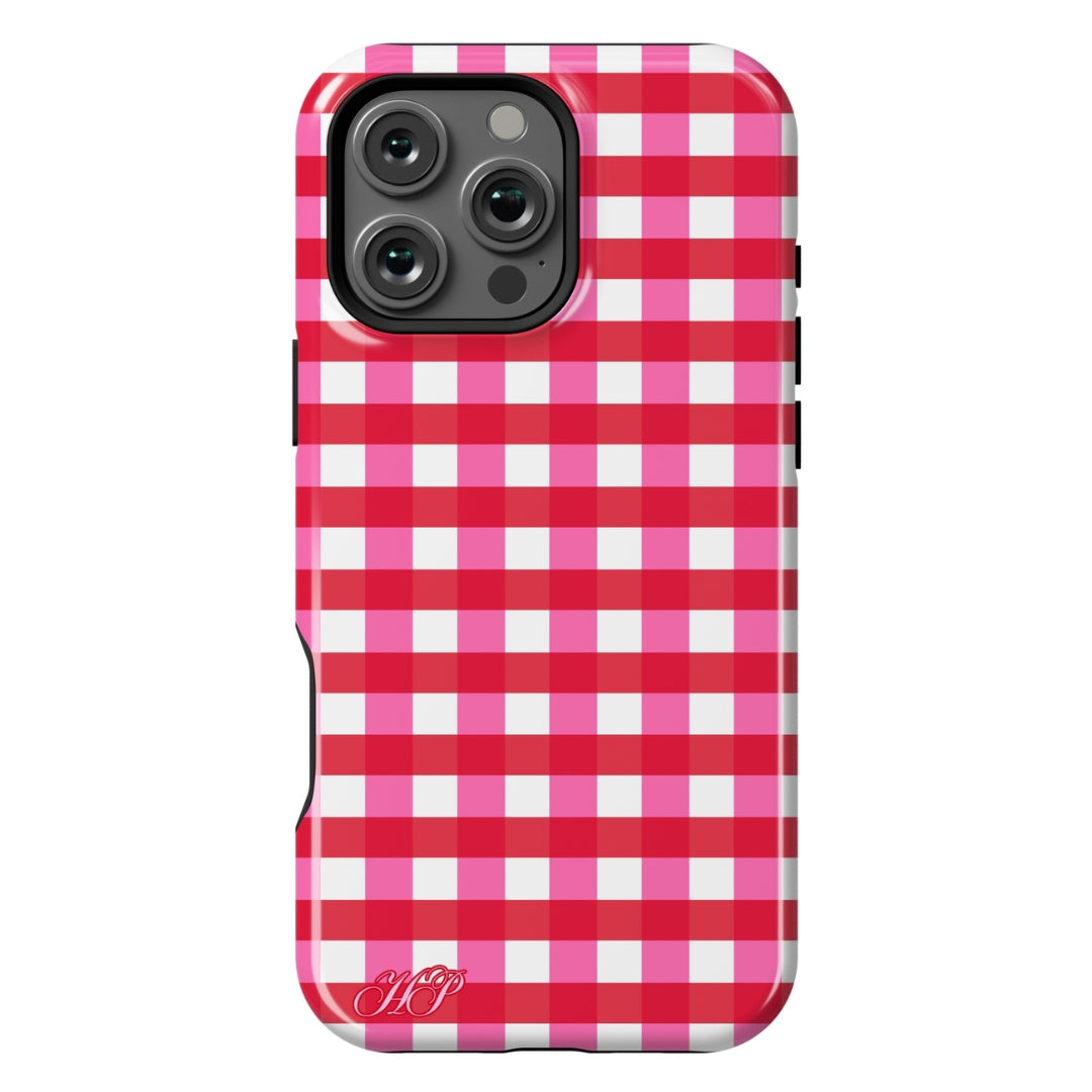 Cherry Bubble Gum Plaid Case